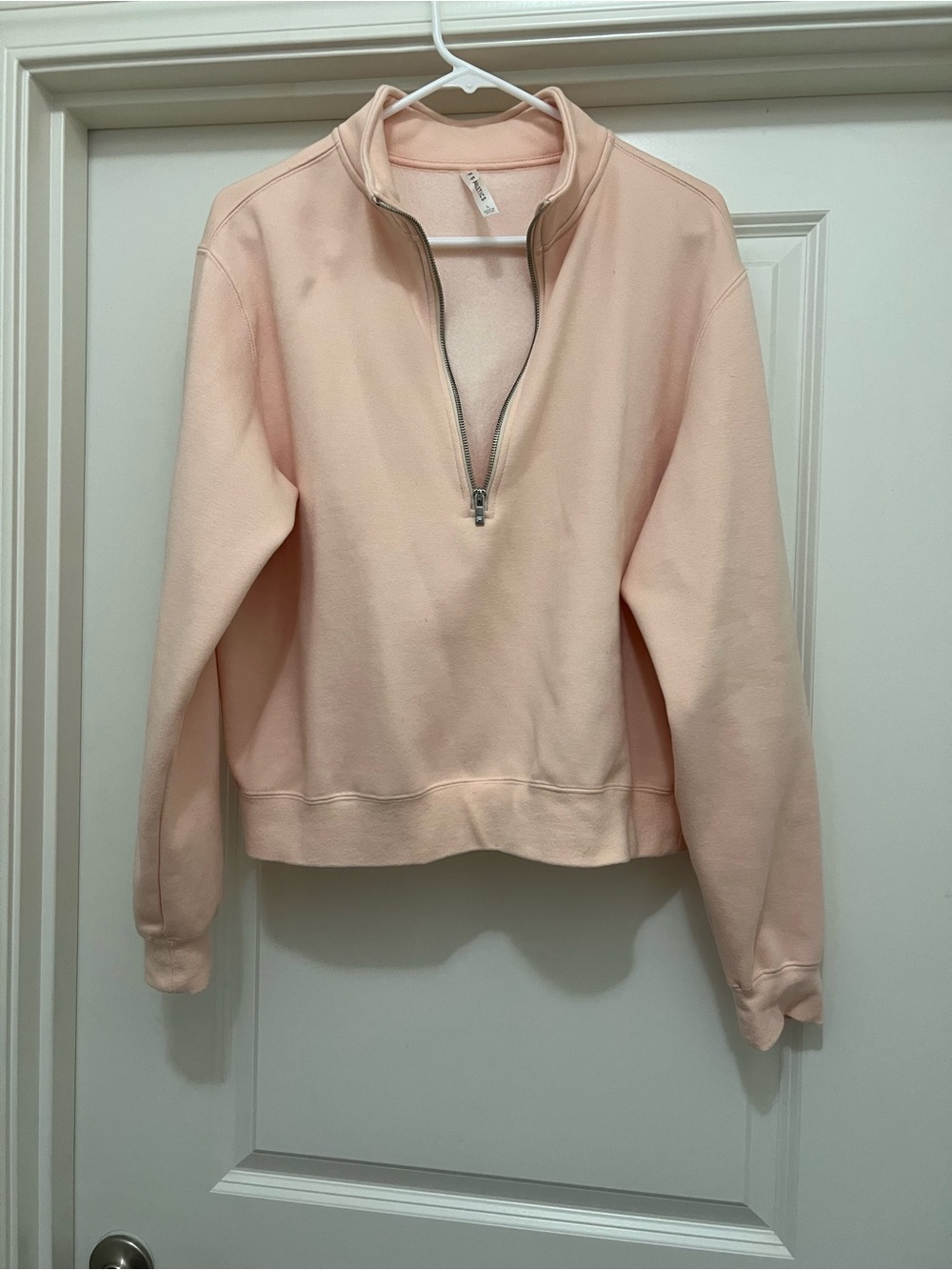 Fabletics Light Blush Half-Zip Fleece Pullover